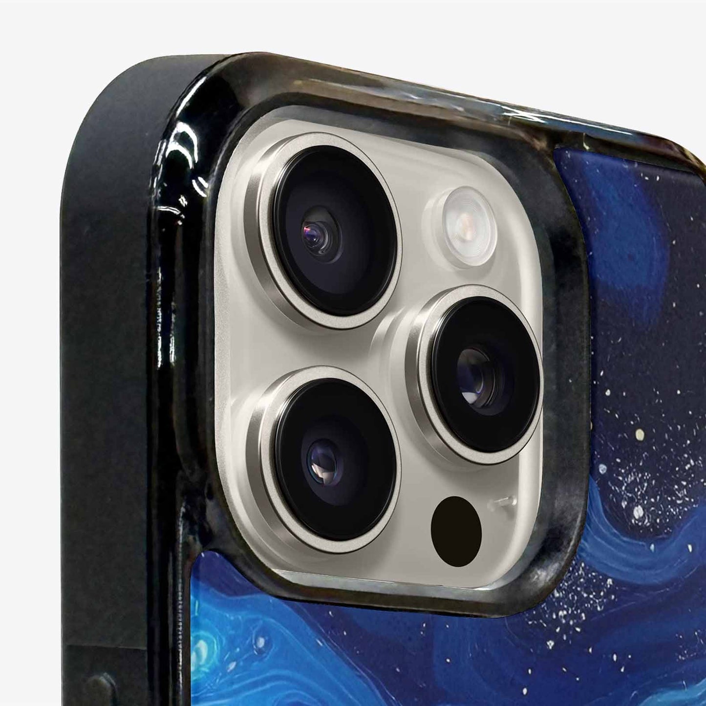 iPhone 16 Pro Max Case — Galaxy Art Blue Starfield Small Galaxy, Custom Printed Phone Case