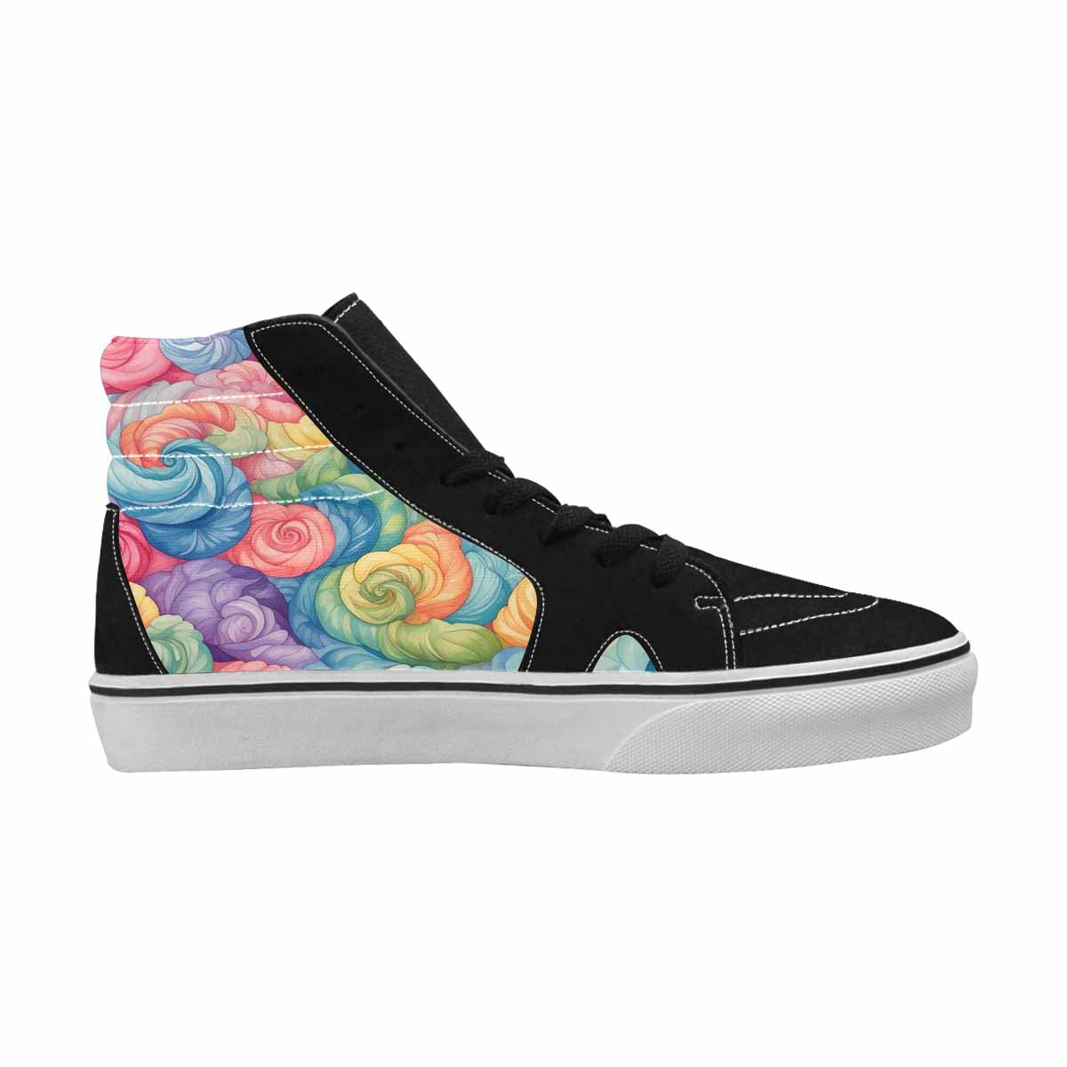 MEN'S Tie Dye Swirls Tie High Top Canvas Surreal Shoes