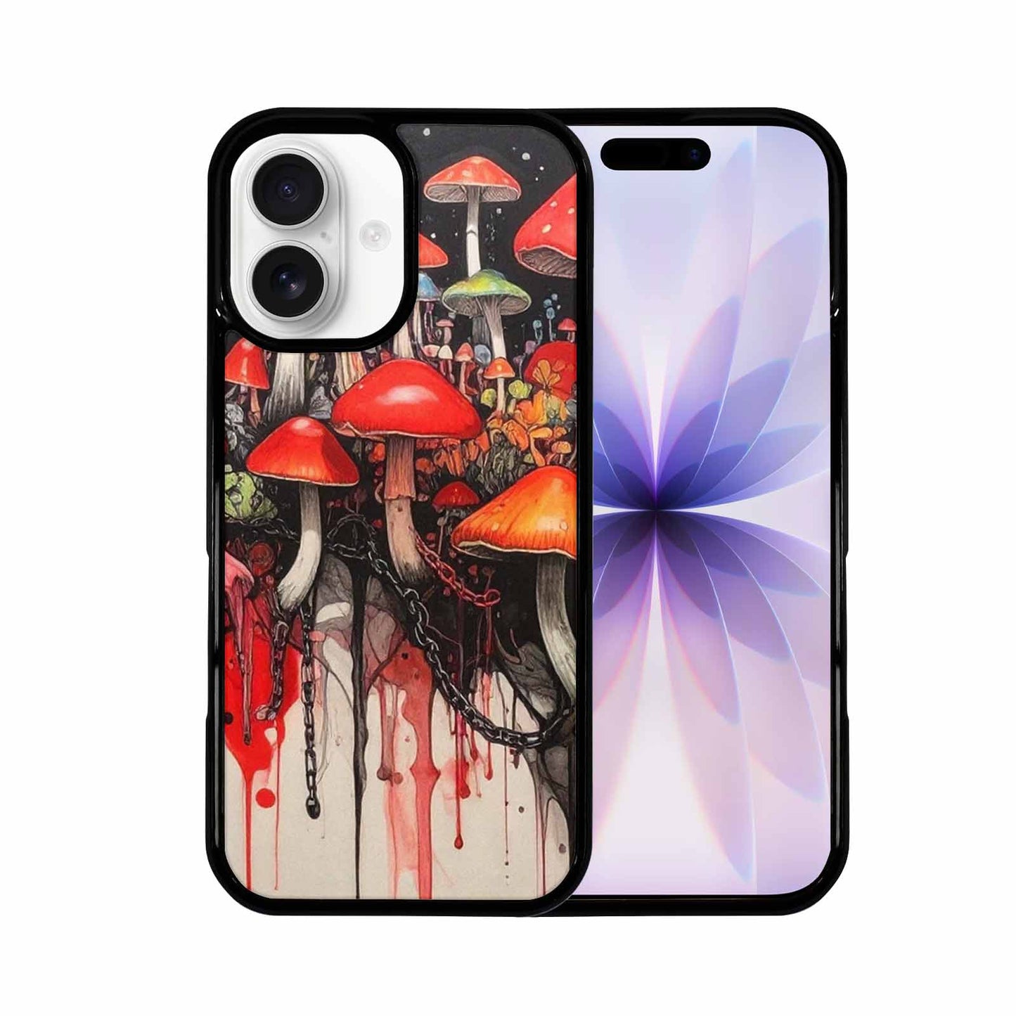iPhone 17 Case — Black &amp; Red Ink Original Art, Customized Protective Case