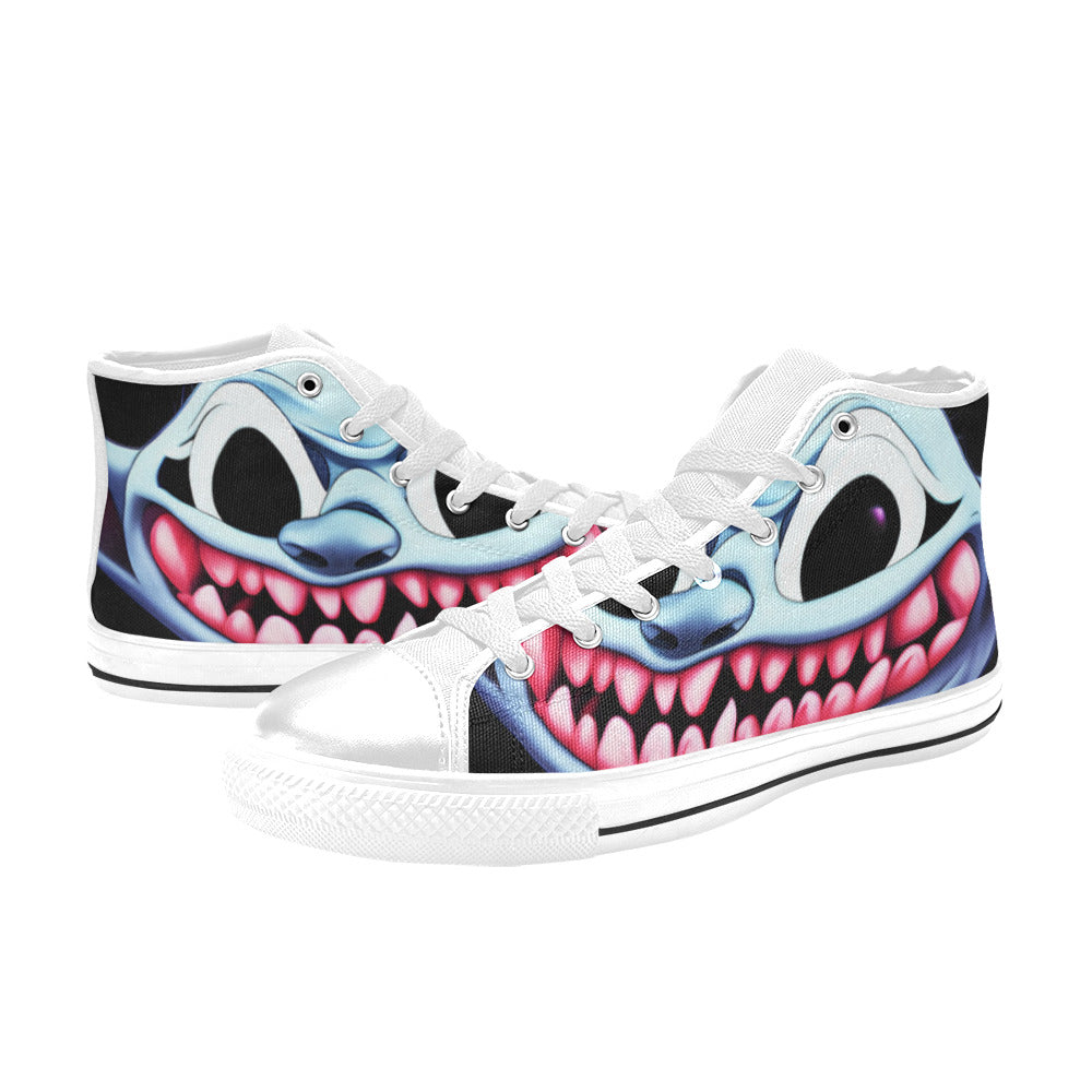 WOMEN'S Blue Rage Horror 2 High Top Canvas Dreamcore Custom Shoes