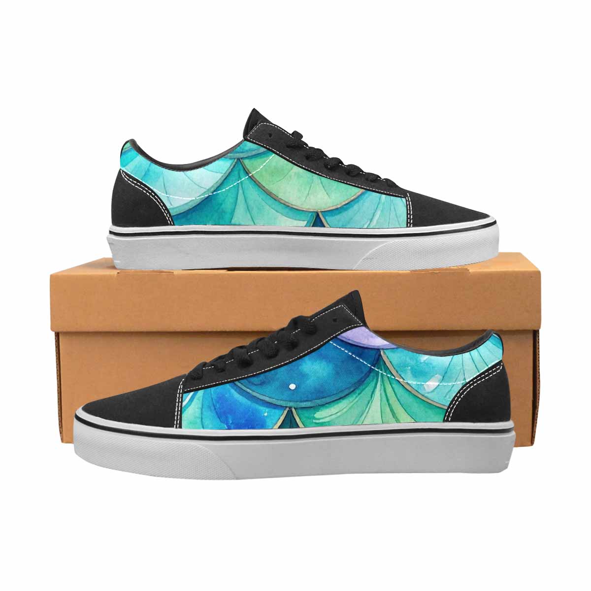MEN'S Mermaid Scale Canvas Lace-Up Neon Fantasy Shoes