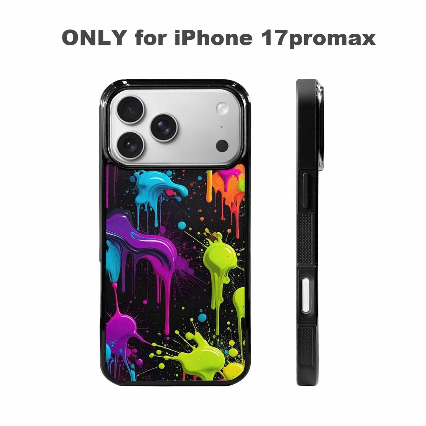 iPhone 17 Pro Max Case — Small Paint Splatter Pattern, Original Art, Personalized Phone Case