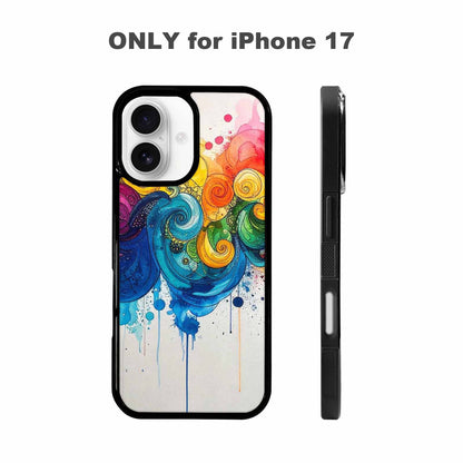 iPhone 17 Case — Tie Dye Swirls (black Tie Dye, Custom Art Phone Cover