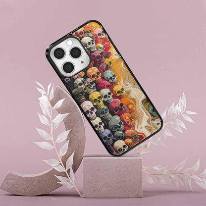 iPhone 15 Pro Max Case — Skulls Marbleskulls Pattern, Custom Printed Phone Case