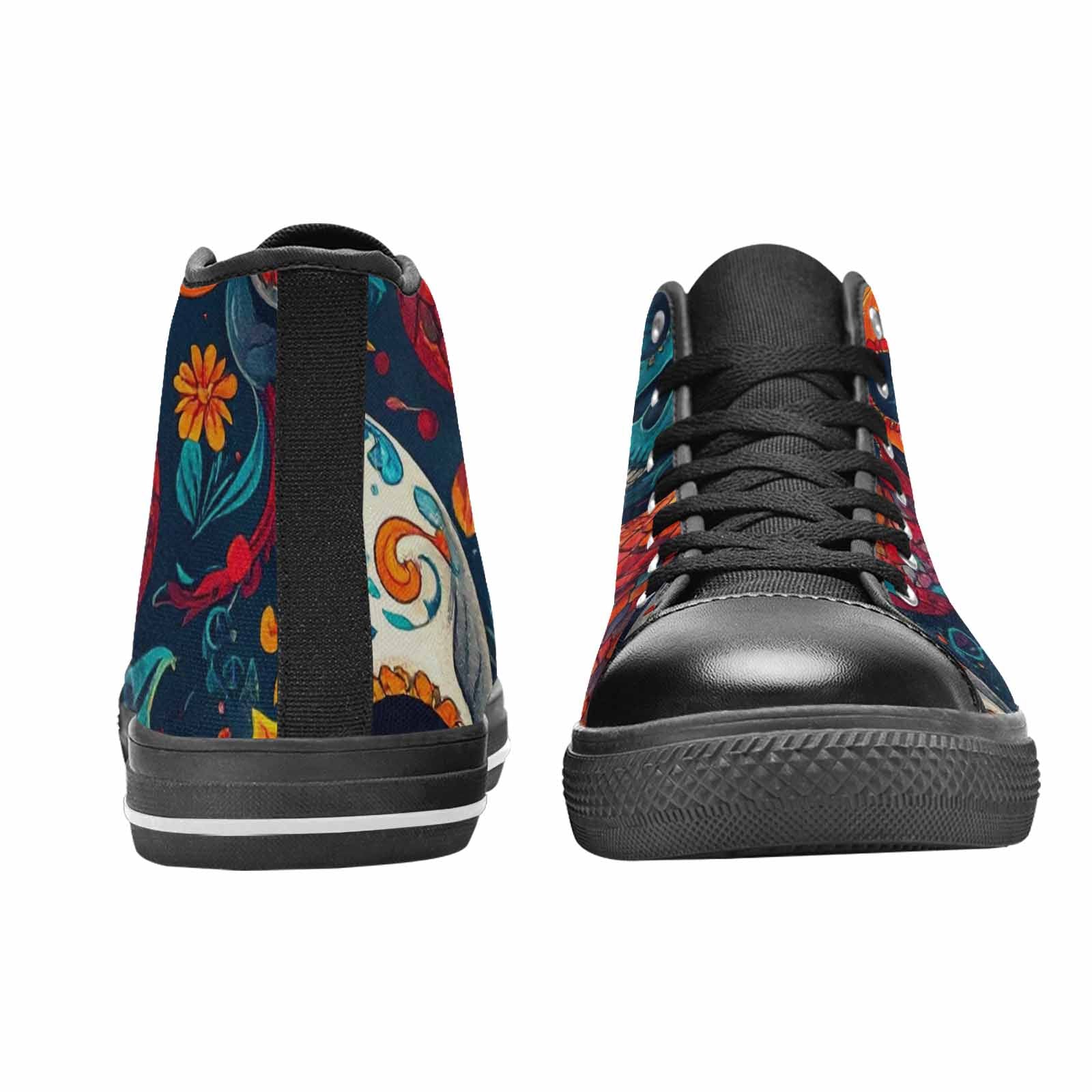 MEN'S Snake Skulls Print Alt High Top Canvas Surreal Custom Shoes