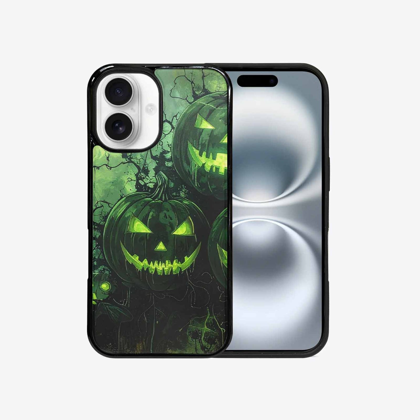 iPhone 16 Case — Halloween Glowing Jackolantern Personalized Phone Cover, Custom Print Case Cover