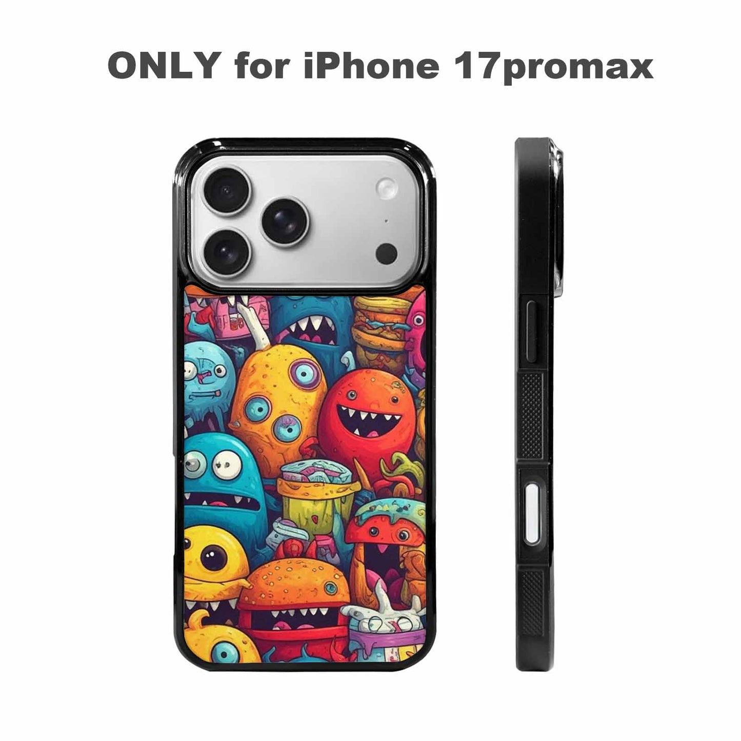 iPhone 17 Pro Max Case — Small Cartoon Monster Character Cartoon Cute, Custom Print Case Cover