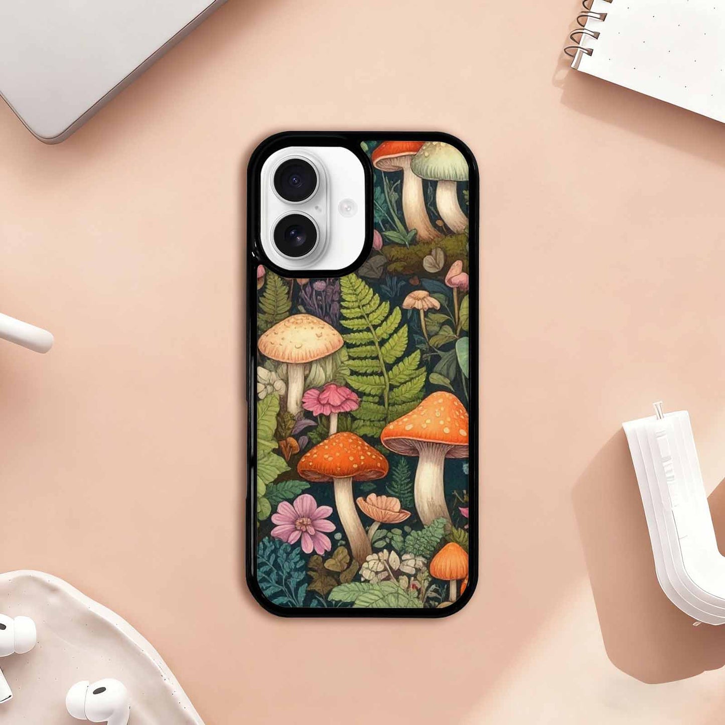 iPhone 17 Case — Mushrooms Botanicalmushrooms P Kzu Floral, Customized Protective Case