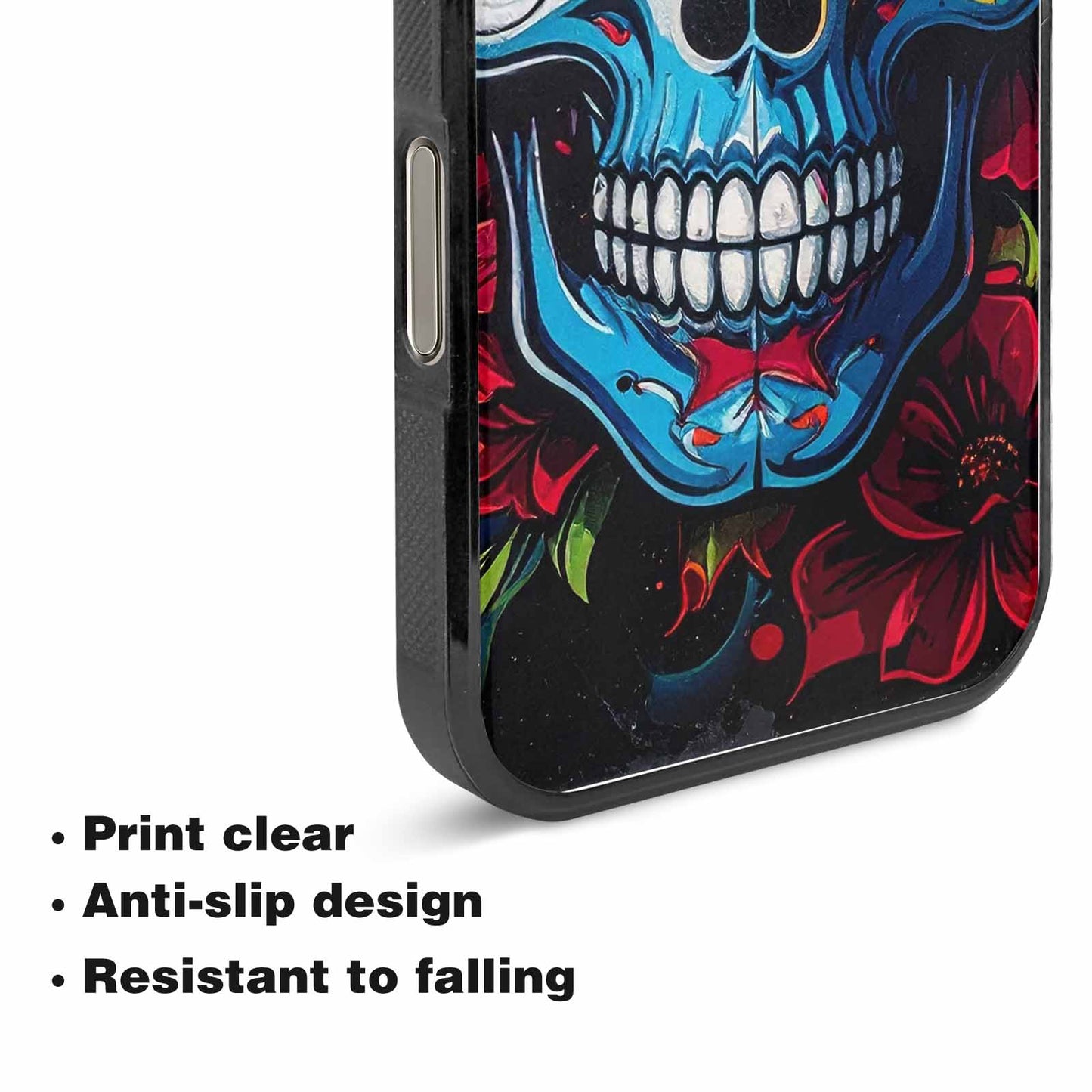iPhone 15 Pro Max Case — Graffiti Skull Art Seamless Pattern Vibrant, Custom Printed Phone Case