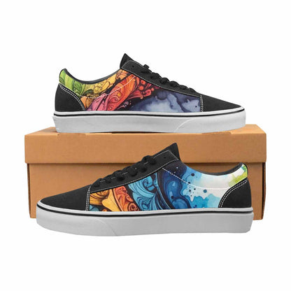 WOMEN'S Tie Lace-Up Canvas Kaleidoscope Sneakers