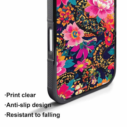 iPhone 17 Pro Max Case — Snakes Print Floral Seamless Floral, Custom Art Phone Cover