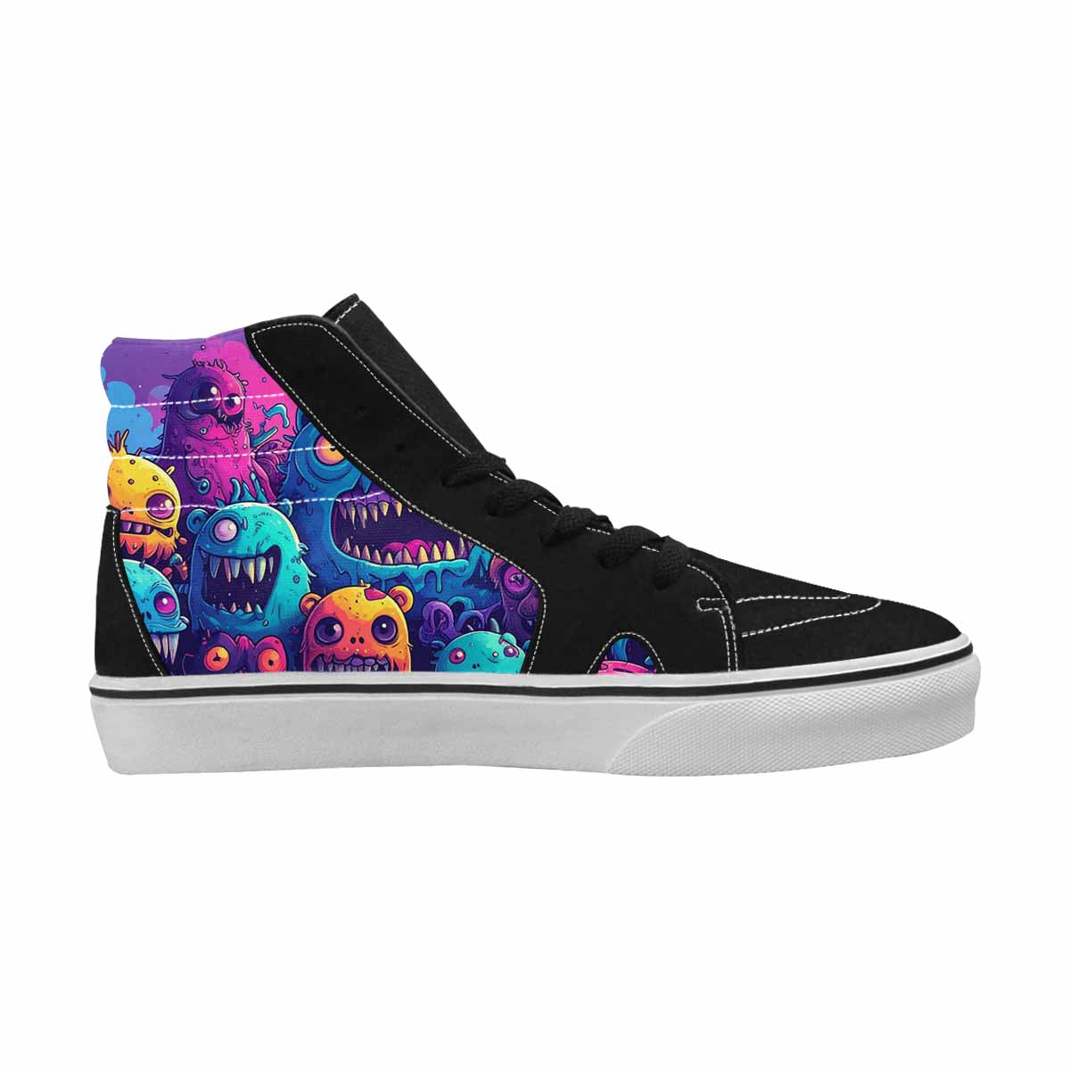 WOMEN'S Monsters High Top Canvas Graphic Print Aesthetic Customized Sneakers