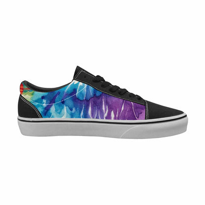 WOMEN'S Tie Dye Swirl Canvas Lace-Up Dark Academia Sneakers