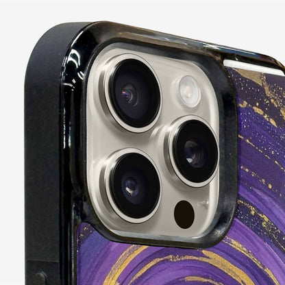 iPhone 15 Pro Max Case — Swirling Brushstroke Starry Night Texture Blended, Custom Made Phone Cover