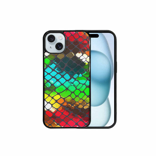 iPhone 15 Plus Case — Snake Print Dark Seamless Pattern Vibrant, Custom Designed Case Cover