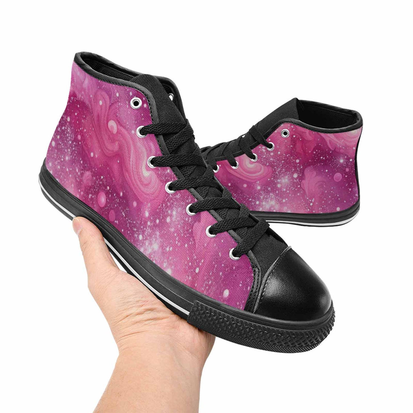 WOMEN'S Galaxy Art - High Top Canvas Y2K Sneakers