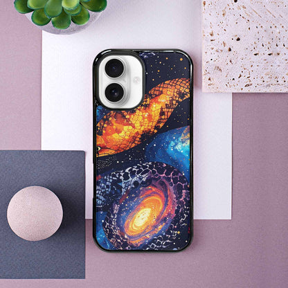 iPhone 16 Case — Galaxy Snake Print Custom, Customized Protective Case
