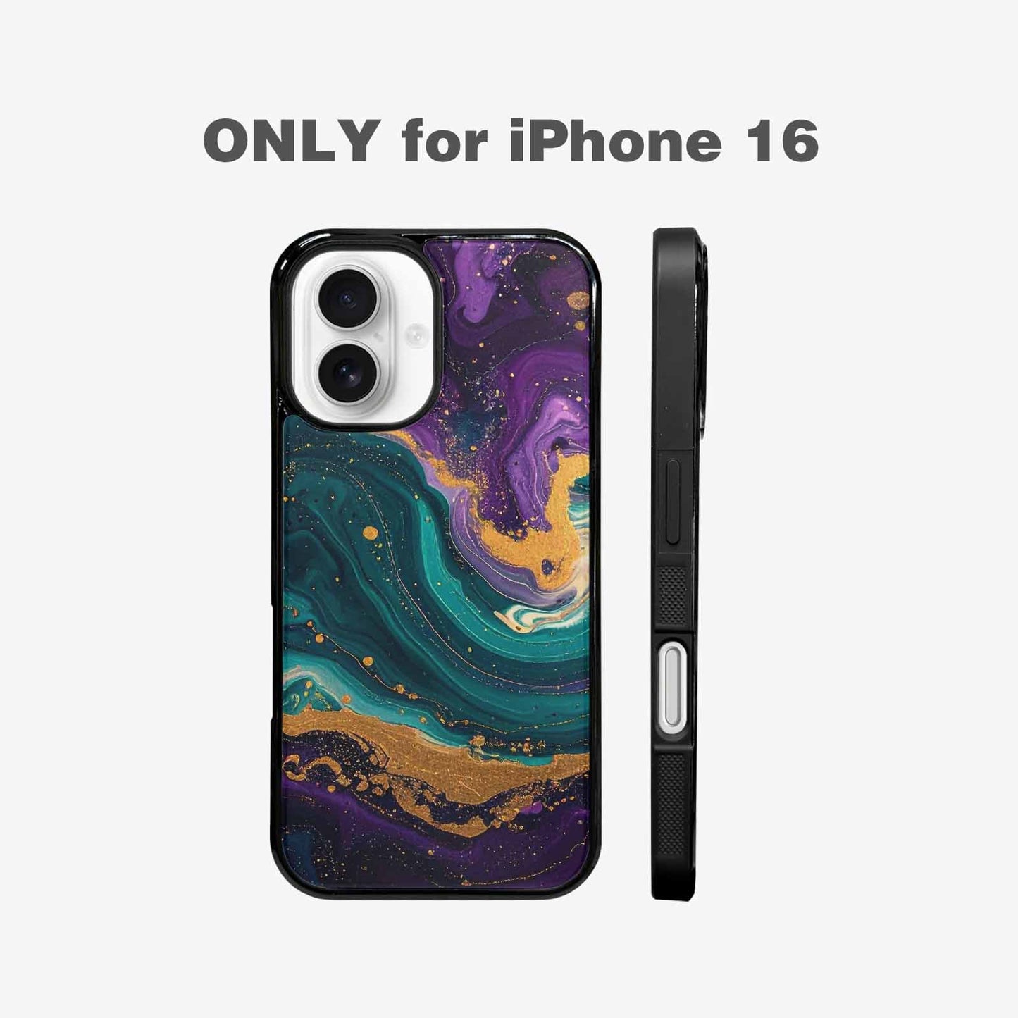 iPhone 16 Case — Marble Galaxy Swirl, Custom Print Case Cover