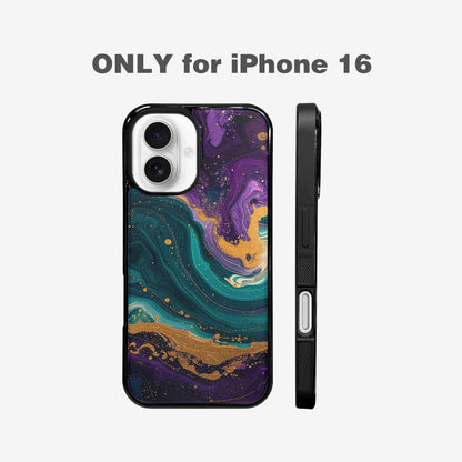 iPhone 16 Case — Marble Galaxy Swirl, Custom Print Case Cover