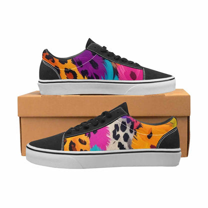 WOMEN'S Full Color Vibrant Animal Lace-Up Canvas Cottagecore Sneakers