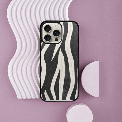iPhone 16 Pro Max Case — Modern Zebra Stripe, Custom Print Case Cover
