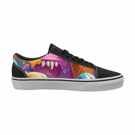 MEN'S Melting Icecream Cone Monster Canvas Lace-Up Aesthetic Sneakers