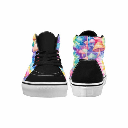 MEN'S Mushrooms  Tie Dye High Top Canvas Cottagecore Custom Sneakers