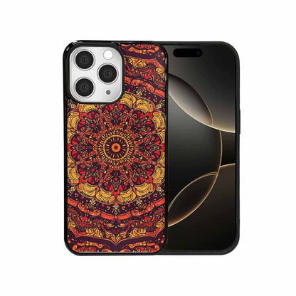 iPhone 15 Pro Max Case — Mandala Lions Art Seamless Pattern Vibrant, Custom Print Case Cover
