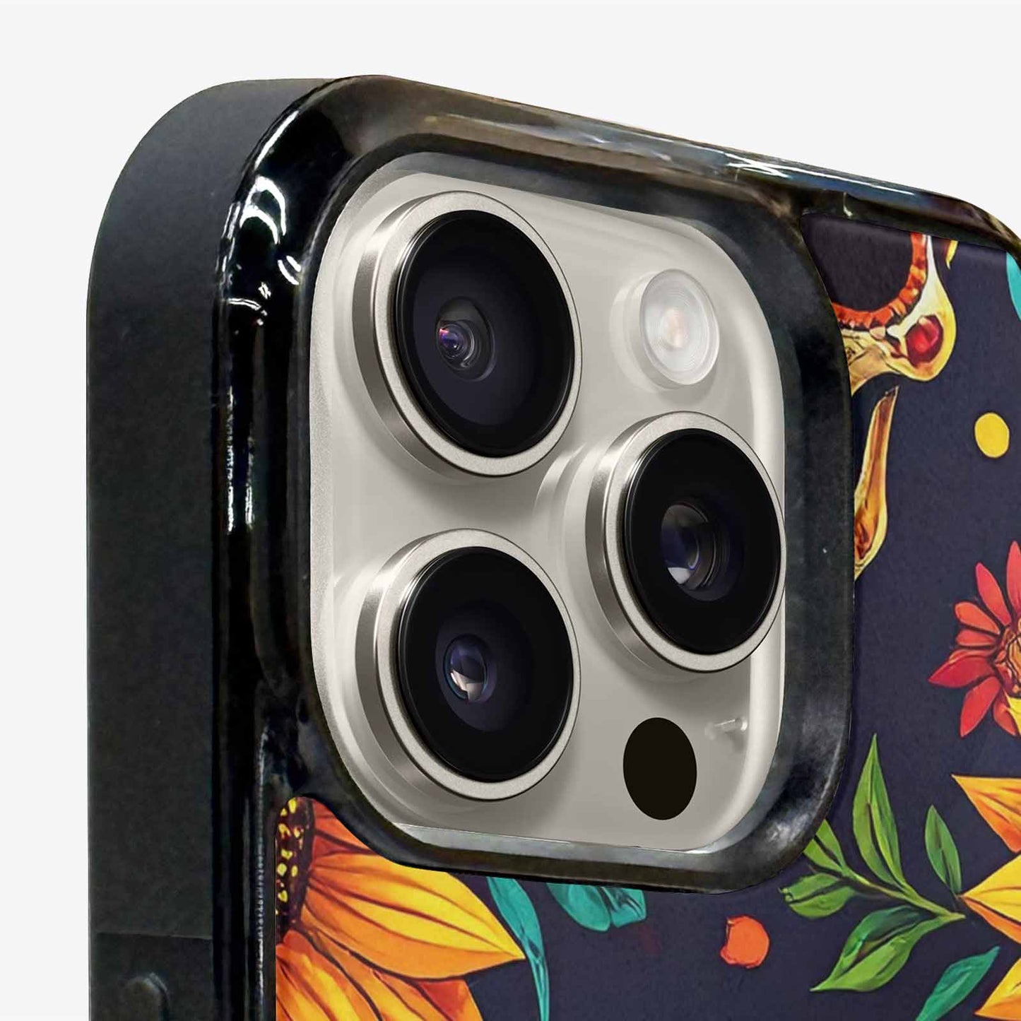 iPhone 16 Pro Max Case — Sunflowers Hundreds Of Skulls Art Seamless, Customized Protective Case