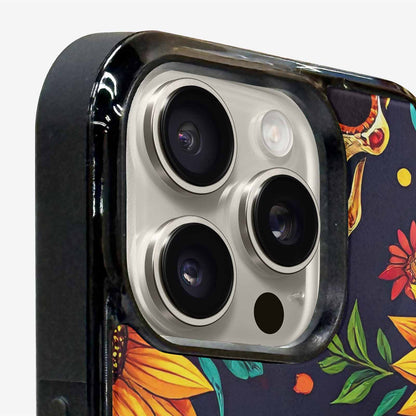 iPhone 16 Pro Max Case — Sunflowers Hundreds Of Skulls Art Seamless, Customized Protective Case
