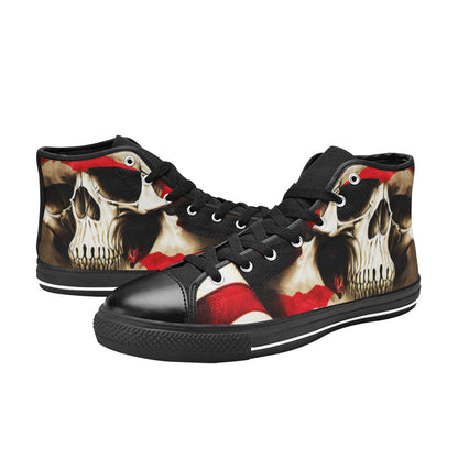 MEN'S Cc Patriotic Usa Flag High Top Canvas Wallpaper Art Custom Shoes
