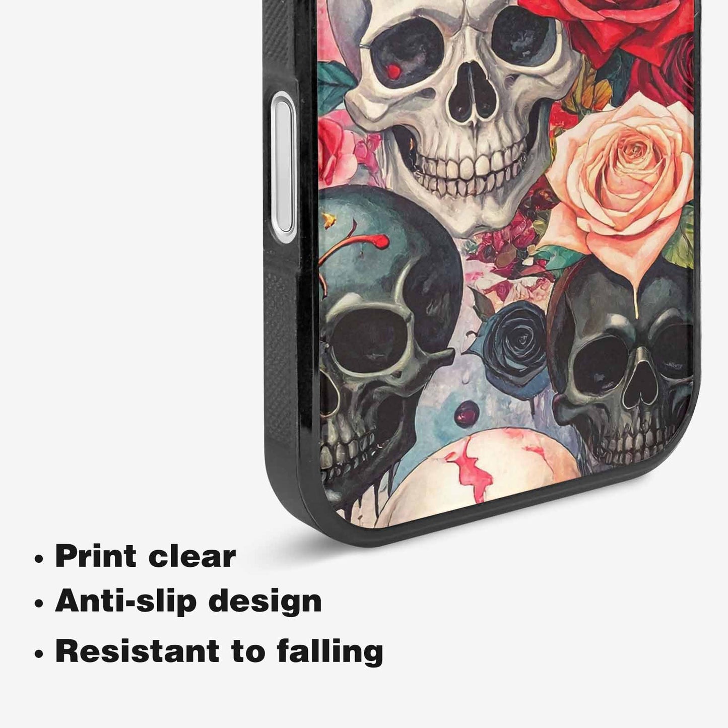 iPhone 16 Case — Skulls And Roses Skulls And Roses, Original Design Phone Case