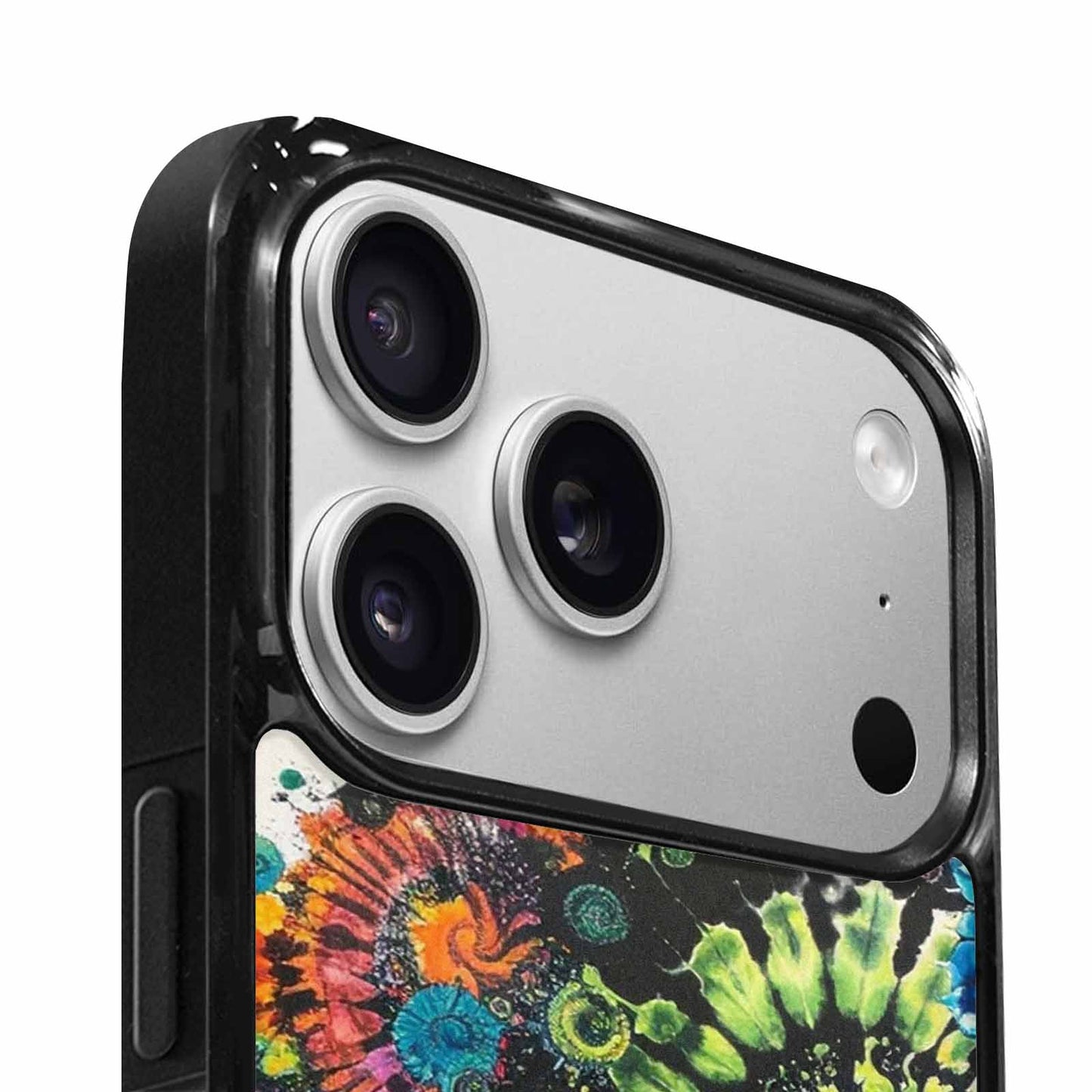 iPhone 17 Pro Max Case — Black &amp; Green Ink Tie Dye, Custom Printed Phone Case