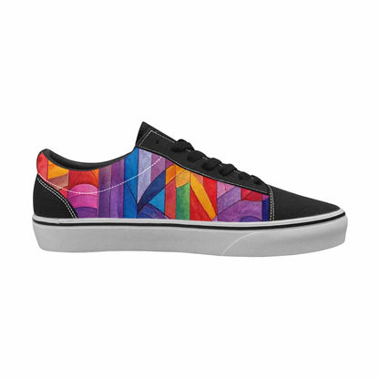 WOMEN'S Transgender Flag Color Canvas Lace-Up Y2K Sneakers