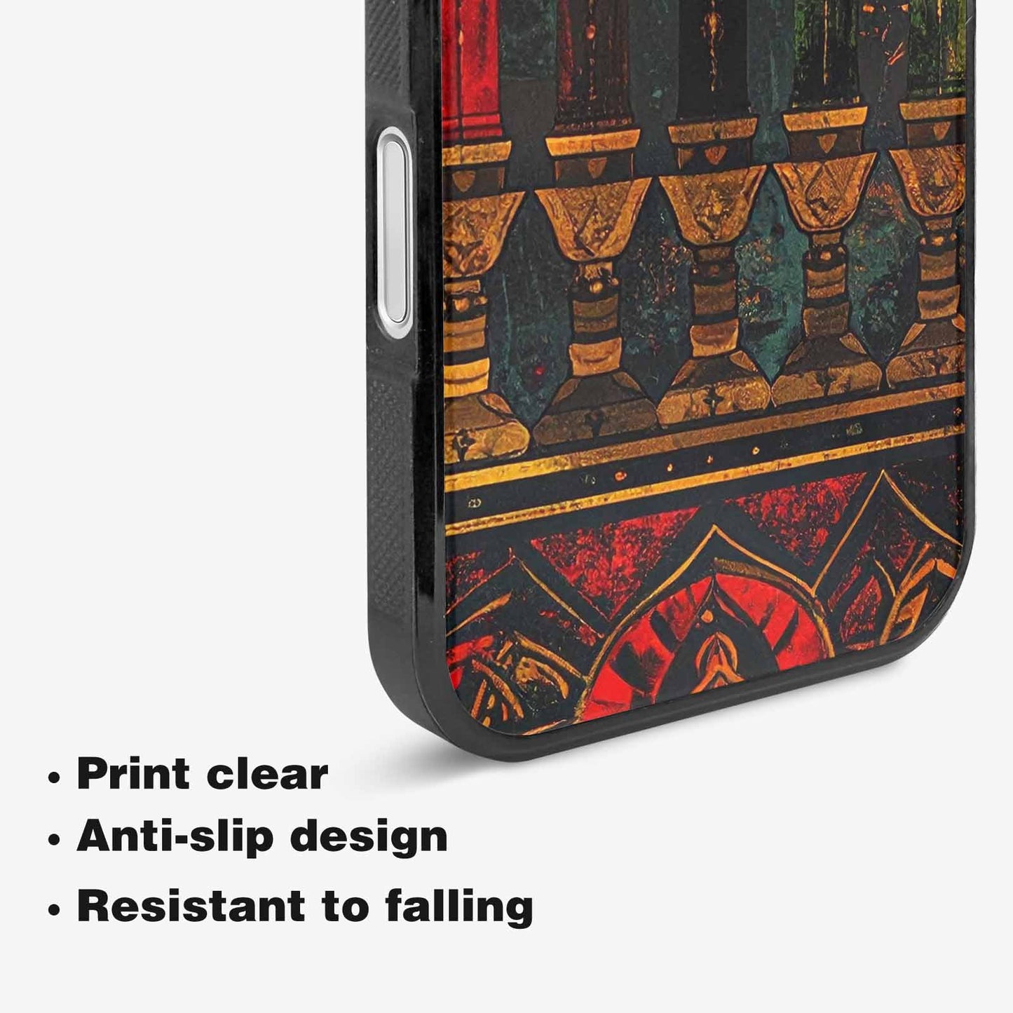 iPhone 16 Plus Case — Kwanzaa Kinara Pattern Seamless Repeat African, Personalized Phone Case