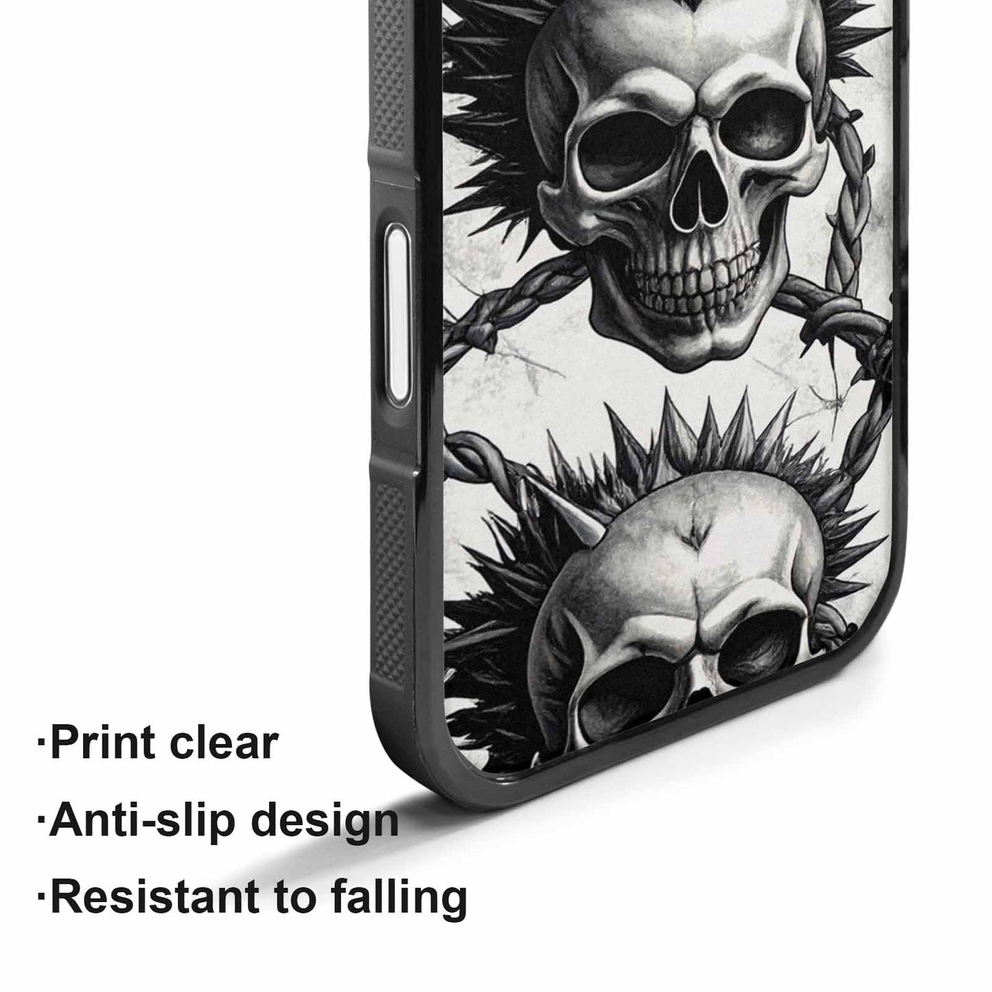 iPhone 17 Case — Skull Dark Art Gothic Print Gothic, Custom Made Phone Cover