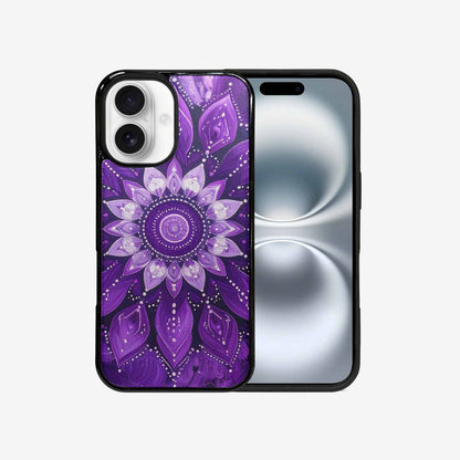iPhone 16 Case — Purple Mandala Bohemian Print Edge To, Custom Phone Case