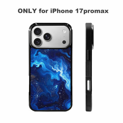 iPhone 17 Pro Max Case — Galaxy Art Blue Starfield Galaxy Space, Personalized Phone Case