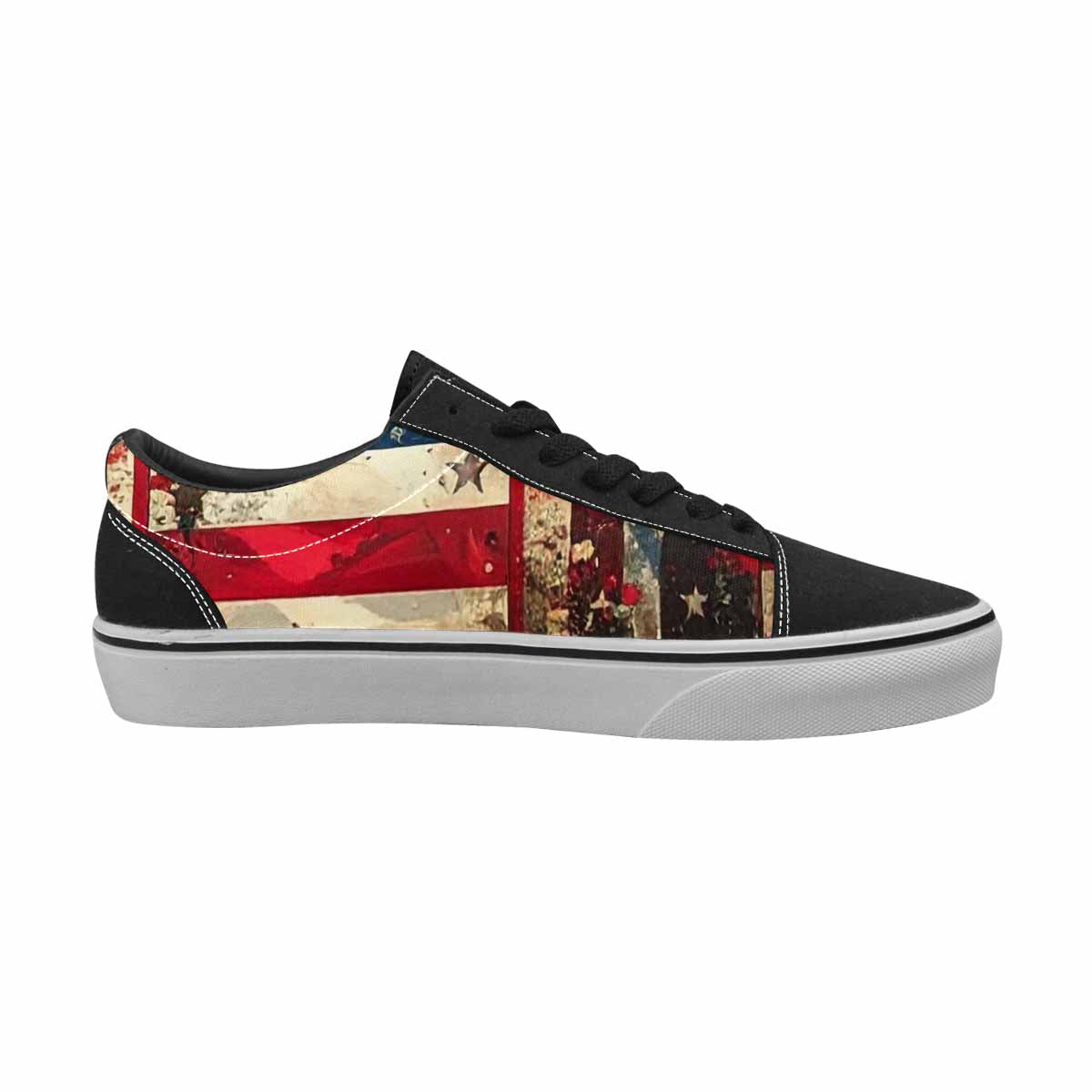 WOMEN'S American Flag Stars Canvas Lace-Up Neon Fantasy Shoes