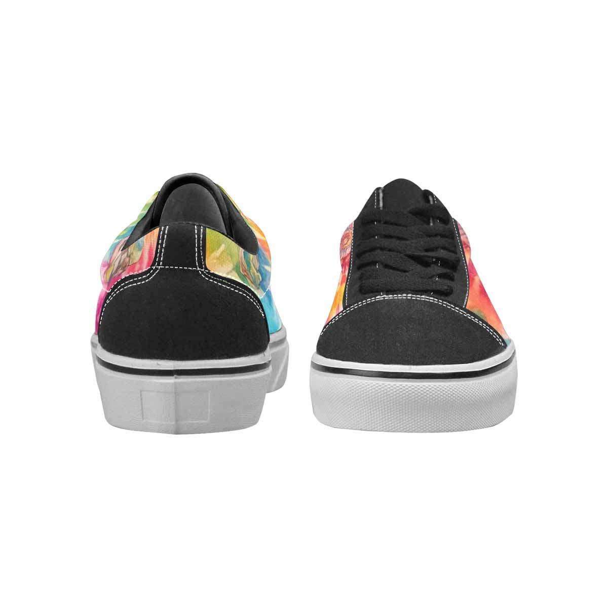 WOMEN'S Mushrooms  Tie Dye Lace-Up Canvas Vivid Custom Sneakers