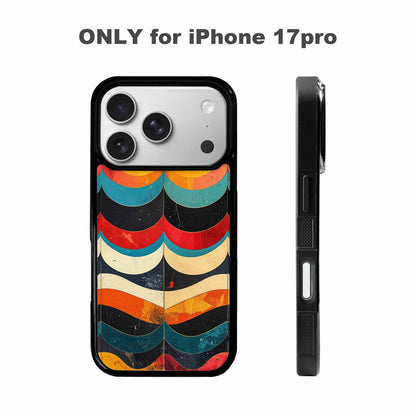 iPhone 17 Pro Case — Retro Wave Scallop Stripe Small Retro, Custom Art Phone Cover