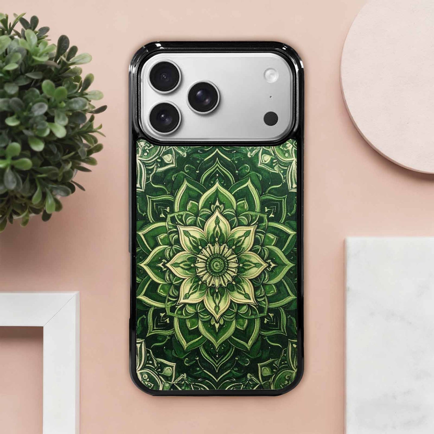 iPhone 17 Pro Max Case — Small Mandala Pattern, Randomly Floral, Original Design Phone Case