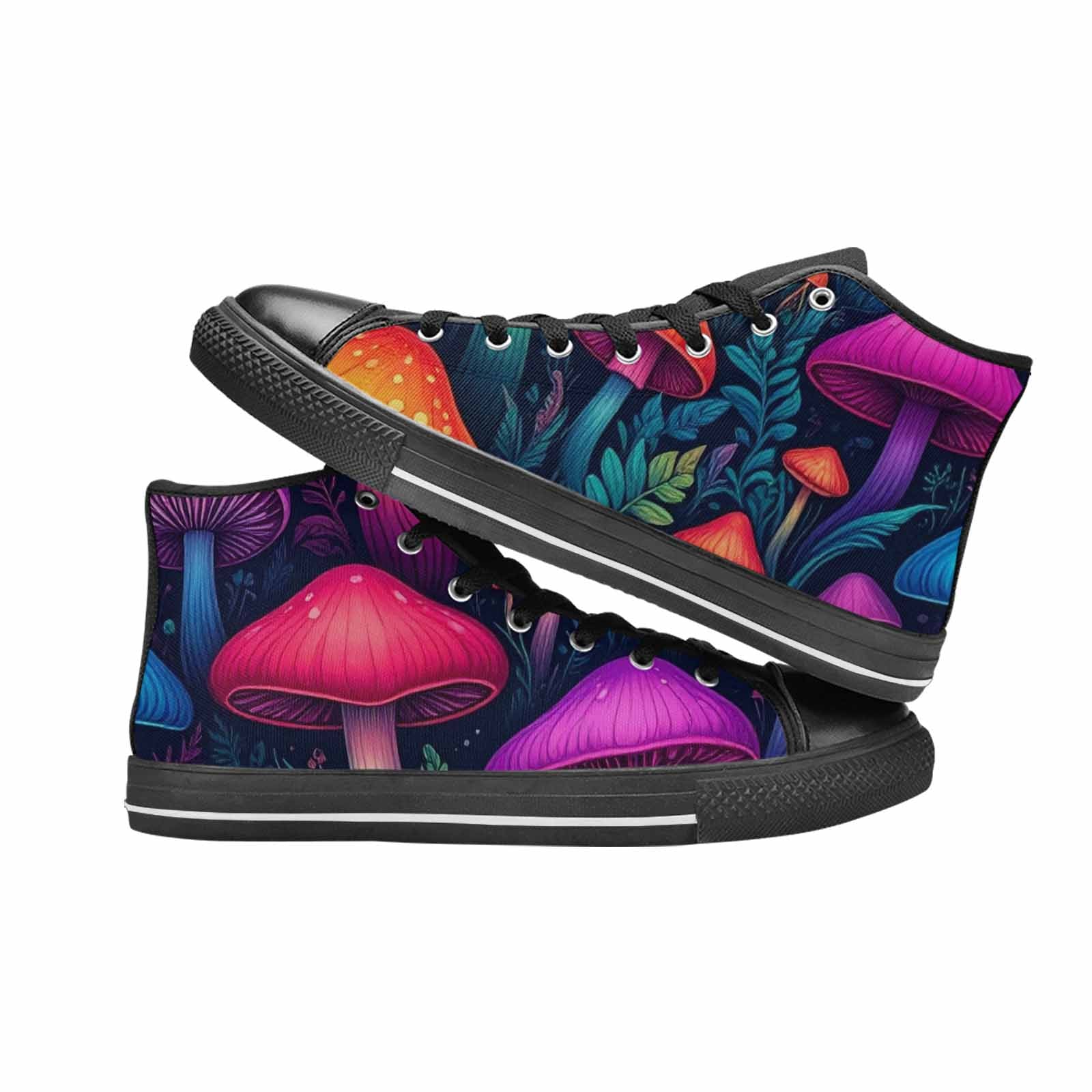 WOMEN'S Psychedelic Mushroom High Top Canvas Aesthetic Sneakers