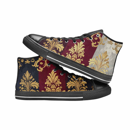 MEN'S Damask Ornamental Wallpaper High Top Canvas Cottagecore Shoes