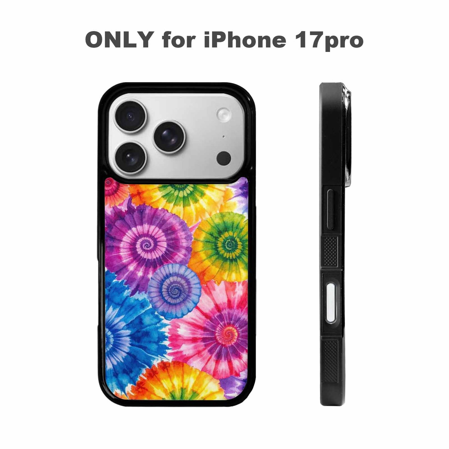 iPhone 17 Pro Case — Small Tie Dye Swirl Pattern Tie, Custom Printed Phone Case