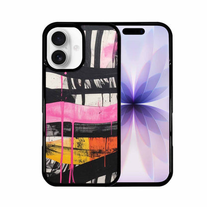iPhone 17 Case — Black &amp; Pink Ink Animal Print, Unique Phone Case Design