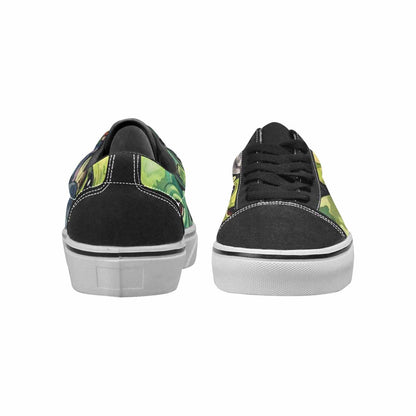WOMEN'S Aliens × Camo Aliens Lace-Up Canvas Wallpaper Art Custom Sneakers