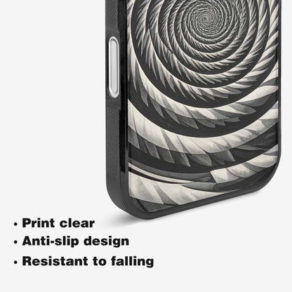 iPhone 16 Plus Case — Hypnotic Spiral Optical Illusion Motif High, Custom Designed Case Cover