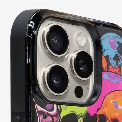 iPhone 16 Pro Case — Vibrant Camo 1000\'s Of Skeletons Neon, Custom Phone Case