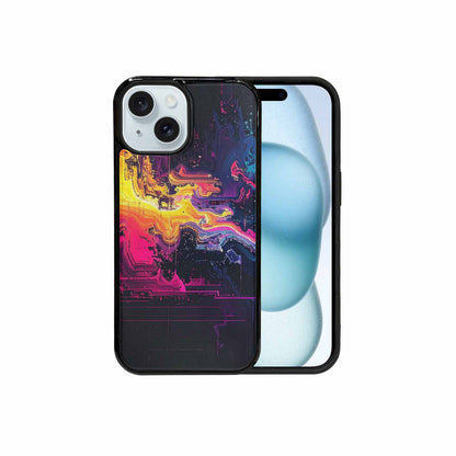 iPhone 15 Case — Glitch Dark Art Seamless Pattern Vibrant, Custom Phone Case
